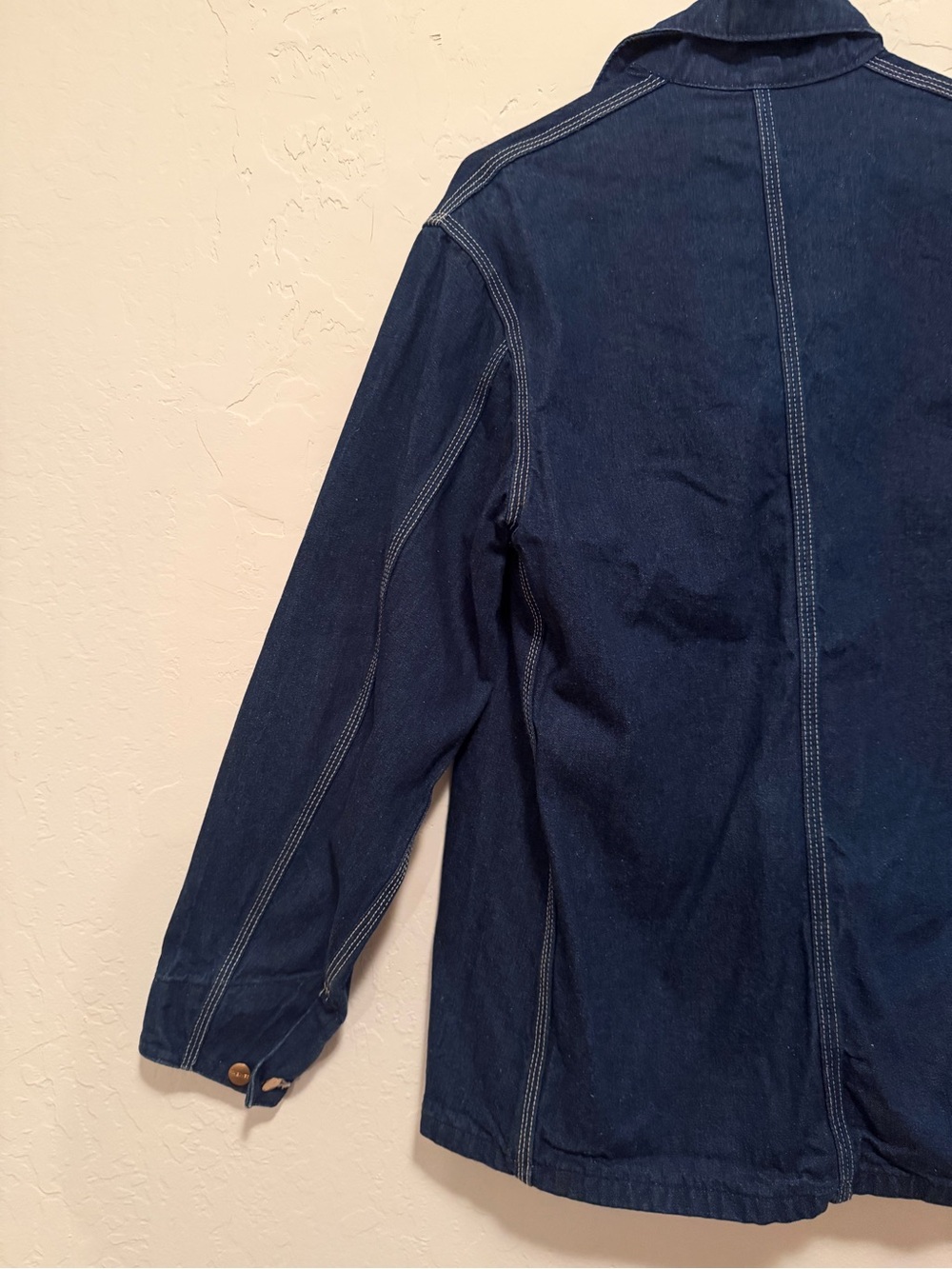 Vintage Carhartt Mint Condition 8C Unlined Indigo Denim Chore Coat Size 40 - Picture 7 of 8